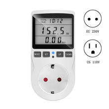 EU/US Plug Digital LCD Wattmeter Power Meter Watt Energy Meter Wattage KWh AC 220V 110V Measuring Outlet Power Analyzer 2024 - buy cheap