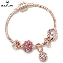 Rose Gold Charm Ladies Bracelet Bangles Direct Shipment.Using multi-faceted Rhinestone High Quality Brand Bracelet Jewelry Gift 2024 - buy cheap