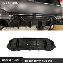 For BMW 5 Series F90 M5 2017-2019 Rear Diffuser Carbon Fiber Bumper Lip Spoiler FRP Fins Shark Style Skid Plate Car Bumper Guard 2024 - buy cheap