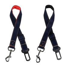 Pet Dog Denim Car Safety Rope Adjustable Pet Dog Cat Car Seat Belt Safety Leads Vehicle Seatbelt Harness 2024 - buy cheap