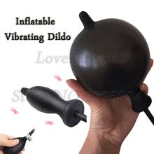 Vibrador inflável grande com 10 velocidades, plugue anal expansível, brinquedo sexual para mulheres, homens, plugue anal 2024 - compre barato