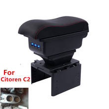 for Citoren C2 armrest box universal car center console modification accessories double raised with USB 2024 - buy cheap