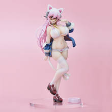 Японские фигурки аниме Nitro Super Sonic Super Sonico White Cat Ver. Экшн-фигурки из ПВХ, модели игрушек, коллекция сексуальной девушки, кукла, подарок 2024 - купить недорого