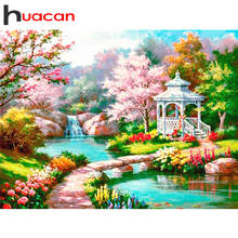 Huacan 5d pintura de diamante paisagem, completo quadrado & redondo, mosaico de bordado, decoração de casa de primavera 2024 - compre barato