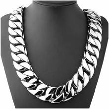 31MM Polished Heavy Mens Biker Necklace 316L Stainless Steel Gold Silver Color Curb Cuban Chain Huge Link Men's Women's Necklace 2024 - buy cheap