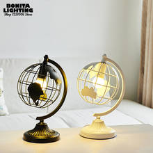 Globe table lamp decorative wrought iron table light Nordic minimalist student desk lamp LED Dimmable Bulb 2024 - buy cheap