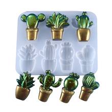 2022 3D Cactus Keychains Crystal Epoxy Resin Mold DIY Crafts Casting Tool Handmade Pendant Decorations Silicone Mould 2020 trend 2024 - buy cheap