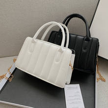 Fashion Women Chain Shoulder Bags Female PU Zipper Ladies Casual Solid Color Square Small Handbag 2024 - buy cheap