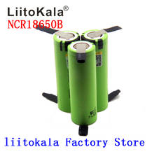 Liitokala-bateria recarregável para lanterna, 100 peças, 18650 mah, 3400 v, ncr18650b, bateria de íon-lítio recarregável para lanterna + níquel para faça você mesmo 2024 - compre barato