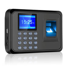 Biometric Fingerprint Password Attendance Machine Multi-language with 2.4 inch LCD Screen Employee Management Time Clock 2024 - buy cheap