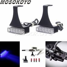 Universal Mini LED Turn Signal Light w/ Bracket Holder for Harley Chopper Custom XS650 Cafe Racer Blinker Front Flasher 2024 - buy cheap