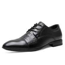 Sapatos masculinos de couro, sapatos sociais de couro genuíno da moda para homens de negócios, sapatos de oxford de escritório, sapatos de couro tamanho grande 50 2024 - compre barato