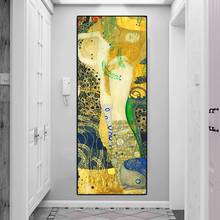 Pintura famosa de Serpents de agua I de Gustav Klimt, lienzo, carteles e impresiones, Cuadros, arte de pared, imagen para decoración del hogar 2024 - compra barato