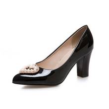 Zapatos de tacón alto con perlas puntiagudas para mujer, calzado de talla grande 11, 12, 13, 14, 15 y 16 2024 - compra barato