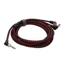 90 Degree 3.5mm Male to 2 RCA Male Cable Right Angle Stereo AUX Y Splitter Cord Microphone Jack Plug for Laptop 2M 2024 - compra barato