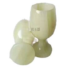 China Hand Carved  High Foot Wine Cup Natural Jade Wine Glass 2024 - buy cheap