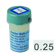 lead-free 250k 0.25mm solder balls for BGA reballing soldering balls 2024 - buy cheap