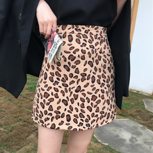 Leopardo mini coreano moda de cintura alta do vintage primavera outono verão roupas femininas saias vetement femme 2021 2024 - compre barato