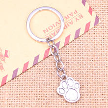 20pcs New Fashion Keychain 22x17mm dog paw Pendants DIY Men Jewelry Car Key Chain Ring Holder Souvenir For Gift 2024 - buy cheap