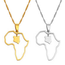 Anniyo Outline Africa Map & Kenya Map Pendant Necklaces Silver Color/Gold Color Jewelry Map Kenyan Gift #177321 2024 - buy cheap