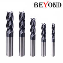 BEYOND Free Shipping Endmill Cutting HRC50 4 Flute 3mm 5mm 6mm 18mm 20mm Alloy Carbide Tungsten Steel Milling Cutter End Mill 2024 - buy cheap