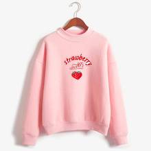 2021 Harajuku Kawaii Strawberry Milk Hoodie Sweatshirt Women Kpop Lolita Style Sweatshirts School Girl StreetwearTops SUNOWE 2024 - buy cheap