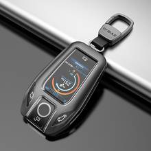 Cubierta de llave de pantalla Led remota de coche, aleación de aluminio, para BMW G11, G12, G30, G31, G32, i8, I12, I15, G01, X3, G02, X4, G05, X5, G07, X7 2024 - compra barato