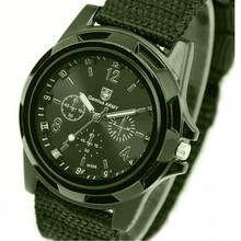Men Fashion Wristwatch Military Army Soldier Watch Men 's Sport Style Canvas Belt Quartz Wrist Watch For Male Solid Color 2024 - buy cheap