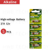 Alarma de alta capacidad para coche, pilas alcalinas de secado remoto, 27AE, 27MN, 12V, 27A, A27, 5 unidades por lote, calculadora, timbre 2024 - compra barato