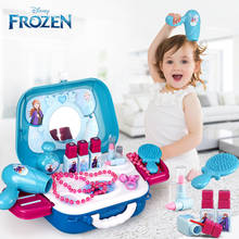 Disney frozen 2 pretend play toy girl Makeup set beauty Fashion toy House Simulation DresserToy pretend play kid birthday gift 2024 - buy cheap