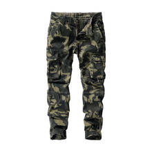 Calça cargo masculina de camuflagem, calça militar tática de corrida com estampa camuflada e da moda, 2020 2024 - compre barato