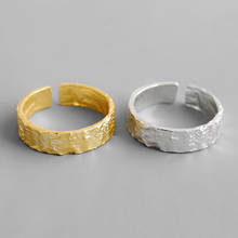 Yizizai prata cor irregular ouro cor anel geométrico aberto dedo anel minimalista acessórios para presente feminino 2024 - compre barato