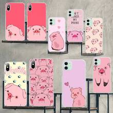 CUTEWANAN Cute PINK Kawai Pig Black Soft Shell Phone Case Capa for iPhone 11 pro XS MAX 8 7 6 6S Plus X 5S SE 2020 XR cover 2024 - buy cheap