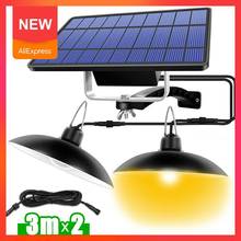 LTOON Double Head Solar Pendant Light Outdoor Indoor Solar Lamp With Line Warm White/White Lighting For Camping Home Garden Yard 2024 - buy cheap