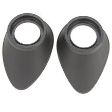 Protetores de olhos de borracha preta, 2 peças para microscópio biológico estéreo, acessório de microscópio metalúrgico 2024 - compre barato