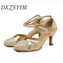 DKZSYIM  Women/Ladies Modern Dance Shoes Ballroom Soft PU Latin/Salsa Dance Shoes Square Heels 3CM  High Quality Dance Shoes 2024 - buy cheap