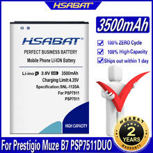 HSABAT 3500mAh For Prestigio Muze B7 PSP7511DUO PSP7511 PSP 7511 DUO Battery 2024 - buy cheap