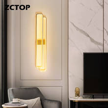 Современный светодиодный настенный светильник, лампа белого и золотого цвета для гостиной, спальни, прикроватного столика, коридора, комнатное освещение, осветительные приборы, настенная лампа 2024 - купить недорого