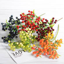 Mini Artificial Berries Flower Christmas Fruit Fake Berry and Small Foam Flowers Decoration Wedding Home Table Plant Arrangment 2024 - buy cheap