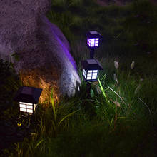 Lâmpada solar de led para área externa, 2 peças, lâmpada para quintal, caminho de jardim, gramado, haste de luz, lâmpada decorativa, luz branca 2024 - compre barato