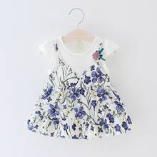 Summer Casual Toddler Girl Dresses Fashion Flowers Dress Cute Sling Princess Baby Dress Birthday Gift 0-2 Year Baby Kids Clothes 2024 - buy cheap