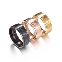 Modyle-anillo de oro clásico para mujer y hombre, joyería con letras para mamá, moda para el Día del Padre, regalo para el día de la madre, Mariage emparejado 2024 - compra barato