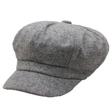Fashion Wool Women Beret Autumn Winter Octagonal Cap Hats Stylish Artist Painter Newsboy Caps Beret Hats 2024 - compre barato