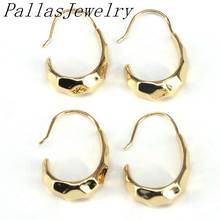 5Pairs, New Trendy Gold Color Brass Hoop Earrings Women Statement Earrings Punk Metal Jewelry 2024 - buy cheap