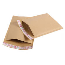 Envelopes feitos de papel kraft com plástico bolha, 100 unidades, natural, 9 tamanhos, para envio de encomendas, com adesivo 2024 - compre barato