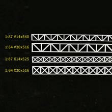 Modelo de construcción a escala Ho, Material de Tren 1:87-1:64, puente de armazón, estructura de acero, soporte de tren de carretera, Escena de modelo de viga de acero 2024 - compra barato