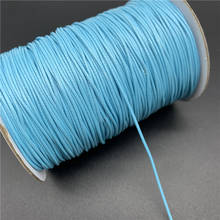 0.5mm 0.8mm 1mm 1.5mm 2mm Sky Blue Waxed Cotton Cord Rope Waxed Thread Cord String Strap Necklace Rope For Jewelry Making 2024 - buy cheap