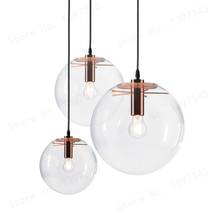 Wonderland LED Glass Ball Pendant Lamp Light Modern Rose Gold Handing Luster LED Glass Ball Bar Kitchen High Quality 2024 - buy cheap