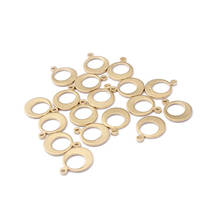 50pcs Charms Mini Open Round Disc Pendant Jewelry Raw Brass Fashion Earring Bracelet Women Jewelry Making Findings 2024 - buy cheap
