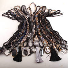 RH Wholesale 20pc Black Mix Color Necklace Fashion Boho Jewelry Handmade Women Bohemian necklaces Gift 2024 - buy cheap
